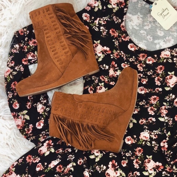 Suede Boho Booties - Picture 6 of 6